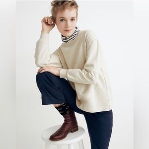 Madewell Rivet and Thread Oversized Pleat Sleeve Sweatshirt